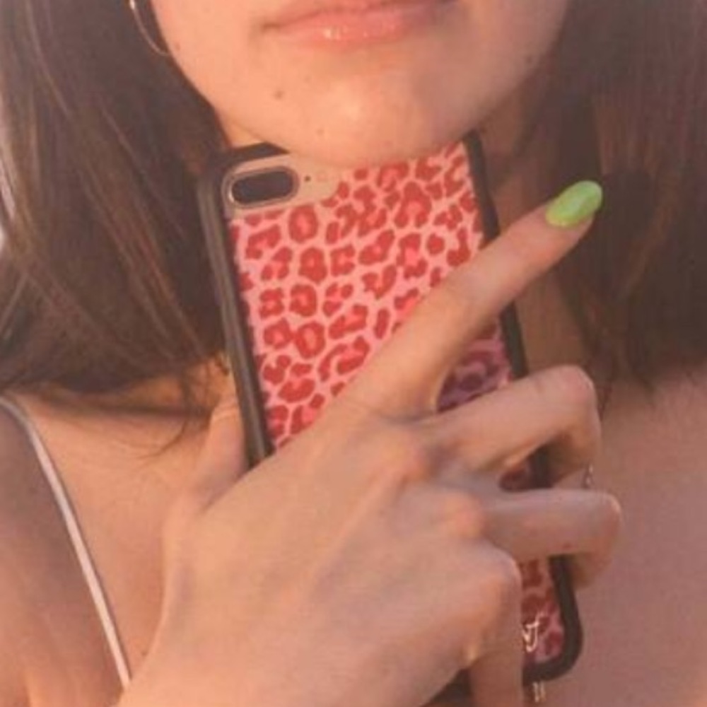 Pink leopard prink wildflower case